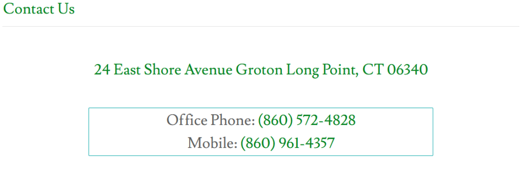 A contact information for the avenue groton long point.